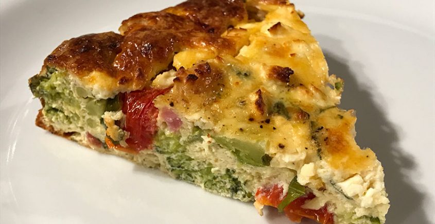 Frittata uit de oven met broccoli - stukje