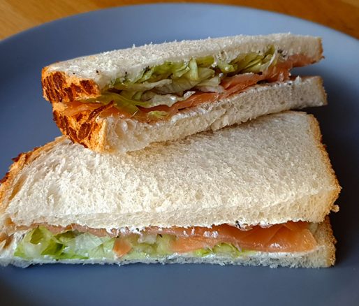 Sandwich gerookte zalm