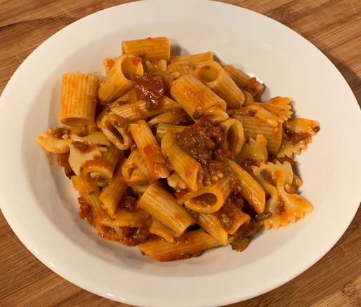 Pastasaus al ragu di chorizo