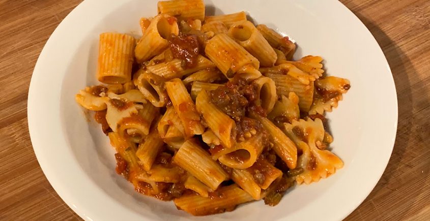 Pastasaus al ragu di chorizo