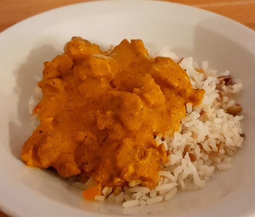 Kip Korma met rijst