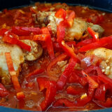 Hongaarse kip in de pan