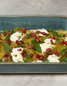 Gegrilde courgettesalade met stracciatella