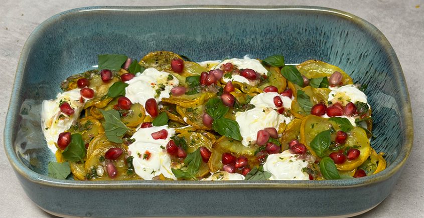Gegrilde courgettesalade met stracciatella