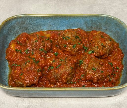 Kofta bil Bandoura (Kofta in tomatensaus)